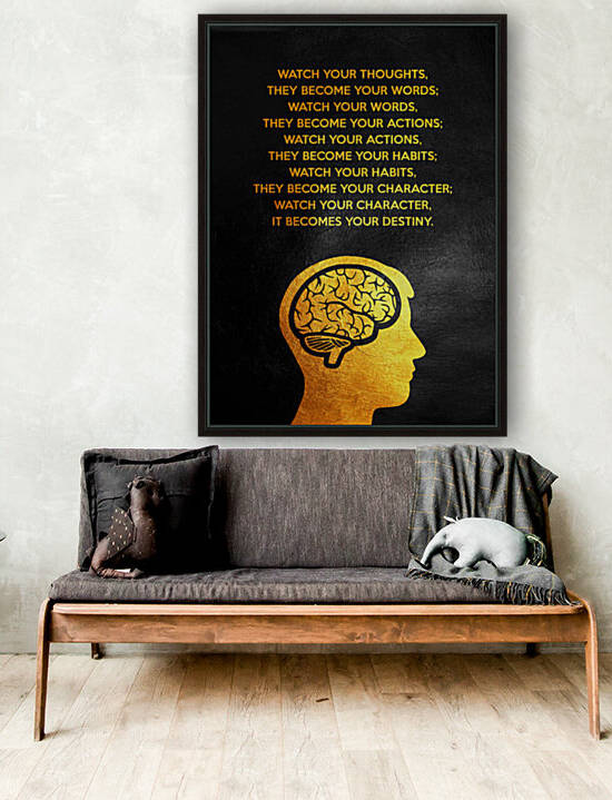 Watch Your Thoughts Motivational Wall Art by ABConcepts