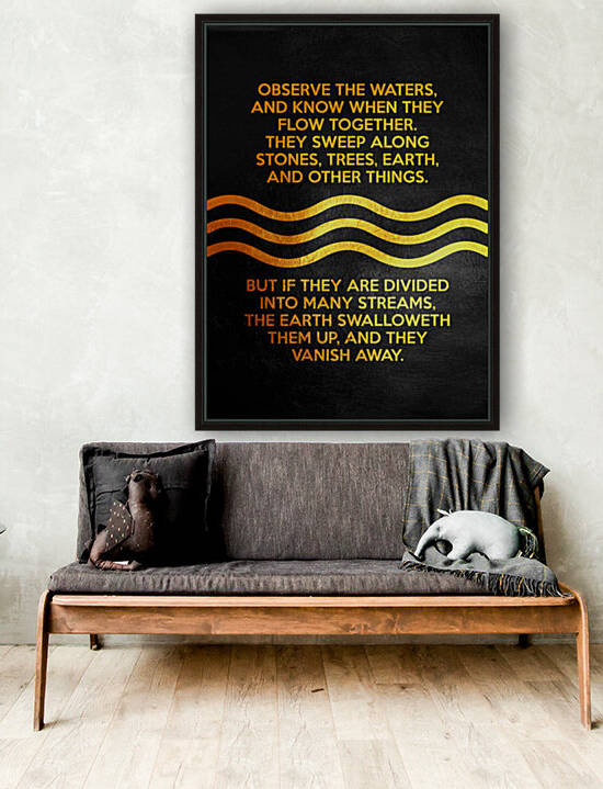 observe the waters Zebulun Motivational Wall Art by ABConcepts