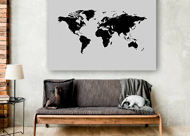world map white Reproduction