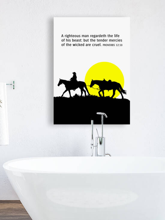 Proverbs 12:10 Bible Verse Wall Art by ABConcepts