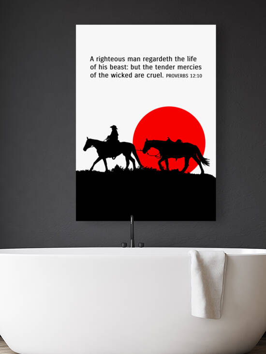 Proverbs 12:10 Bible Verse Wall Art by ABConcepts