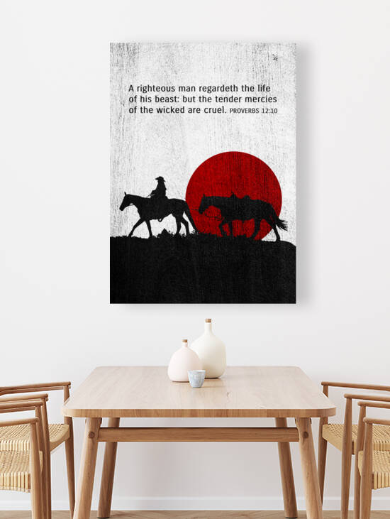 Proverbs 12:10 Bible Verse Wall Art by ABConcepts