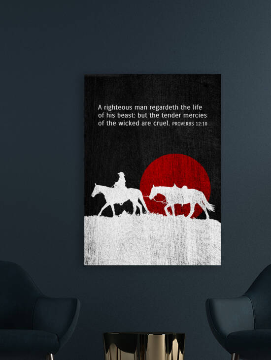 Proverbs 12:10 Bible Verse Wall Art by ABConcepts
