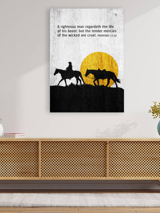 Proverbs 12:10 Bible Verse Wall Art by ABConcepts