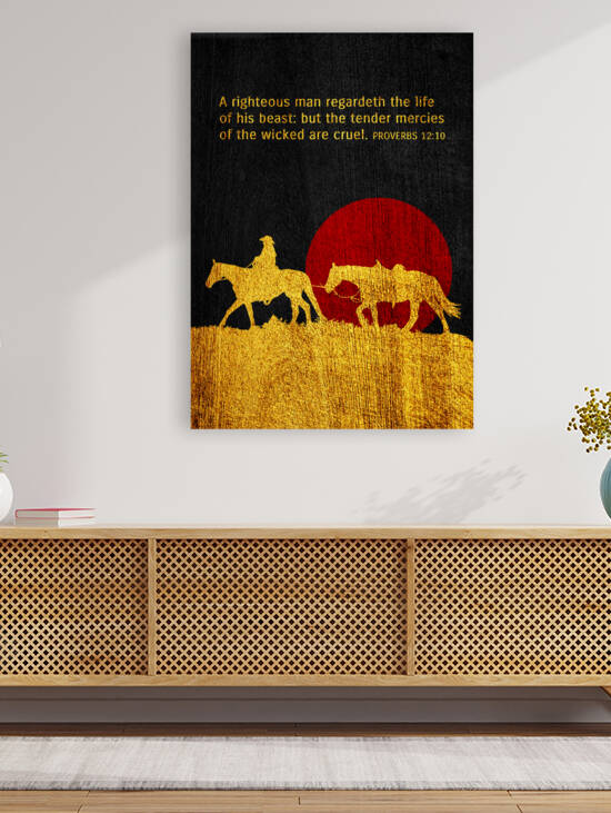 Proverbs 12:10 Bible Verse Wall Art by ABConcepts