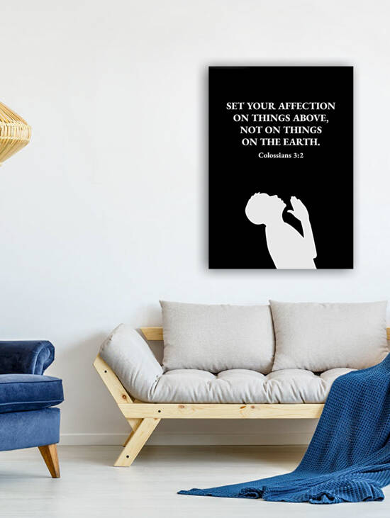 Colossians 3:2 Bible Verse Wall Art by ABConcepts