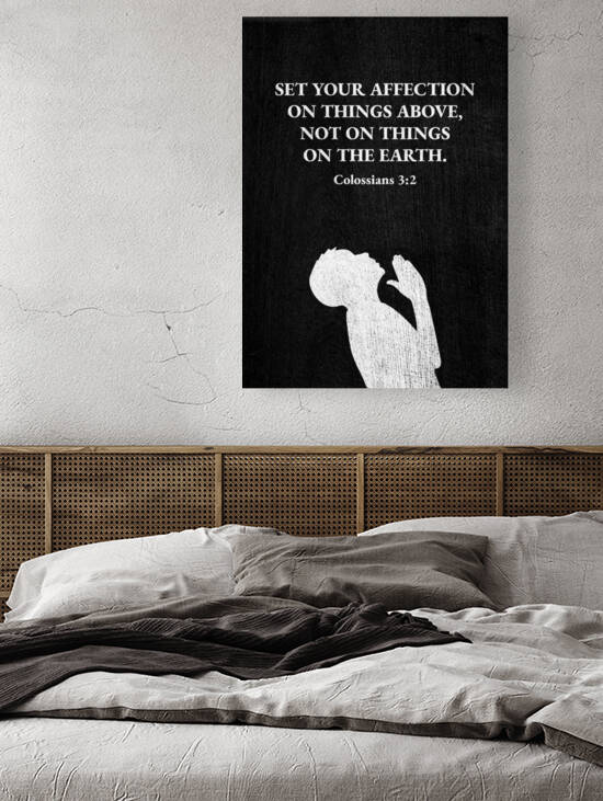 Colossians 3:2 Bible Verse Wall Art by ABConcepts