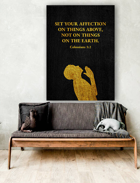 Colossians 3:2 Bible Verse Wall Art by ABConcepts