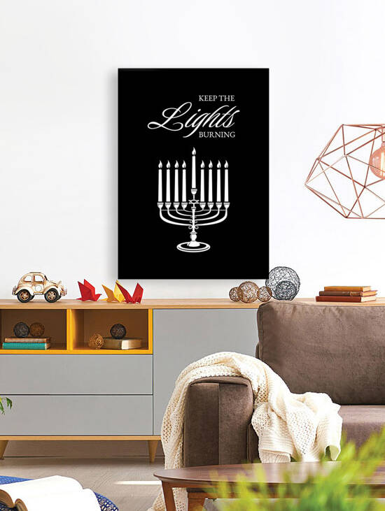 hanukkah lights black by ABConcepts
