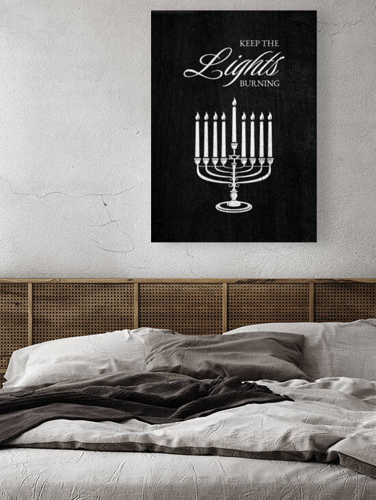 hanukkah lights silver by ABConcepts