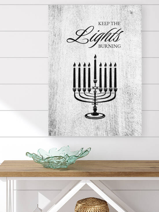 hanukkah lights charcoal by ABConcepts
