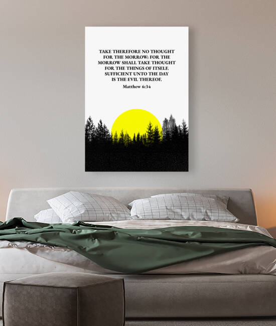 Matthew 6:34 Bible Verse Wall Art by ABConcepts