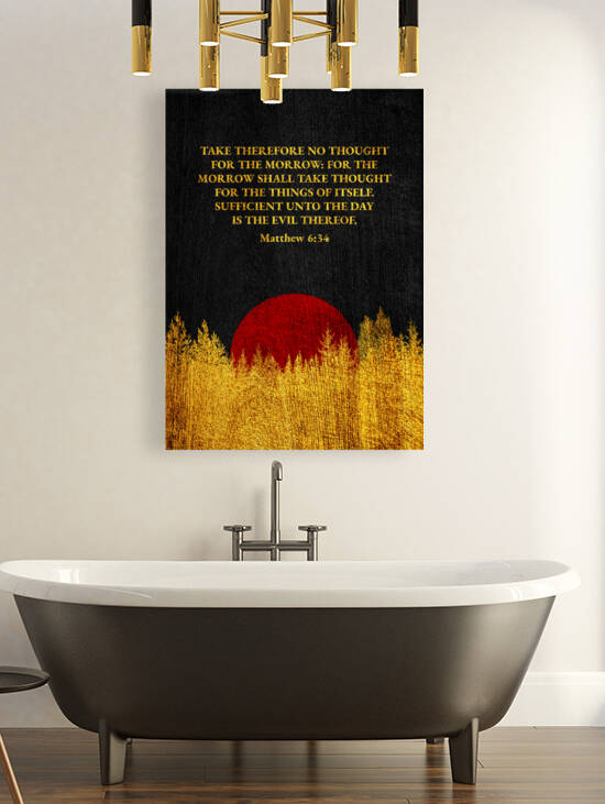Matthew 6:34 Bible Verse Wall Art by ABConcepts