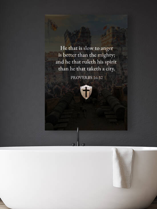 Proverbs 16:32 Bible Verse Wall Art by ABConcepts