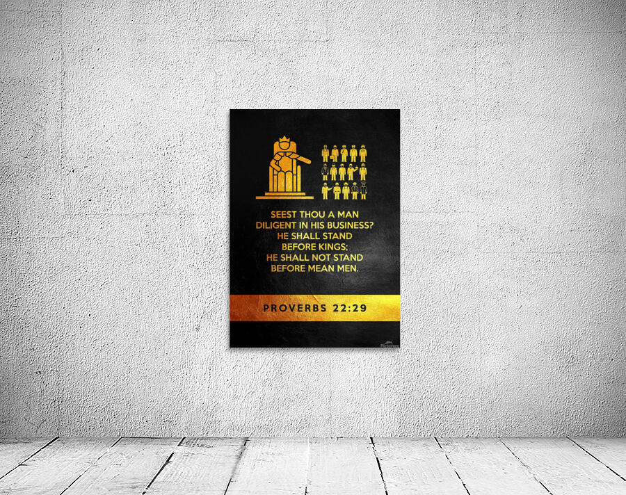 Proverbs 22:29 Bible Verse Wall Art by ABConcepts Wall Art