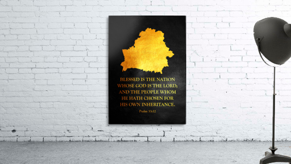 Belarus Gold Map Wall Art Wall Preview