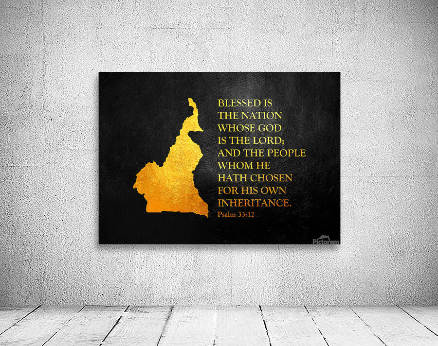 Cameroon Gold Map Wall Art Wall Preview