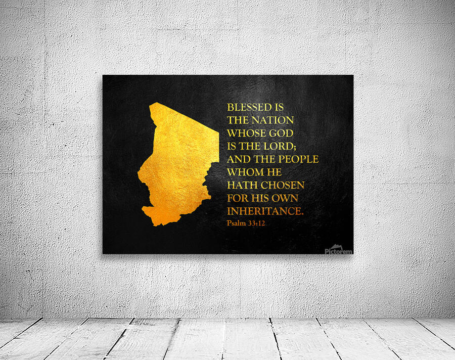 Chad Gold Map Wall Art Wall Preview