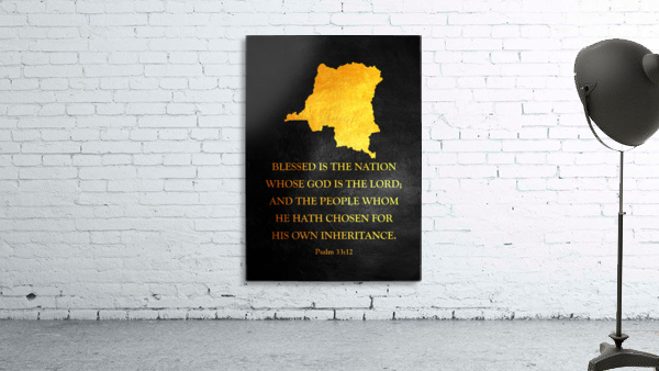 Congo Gold Map Wall Art Wall Preview