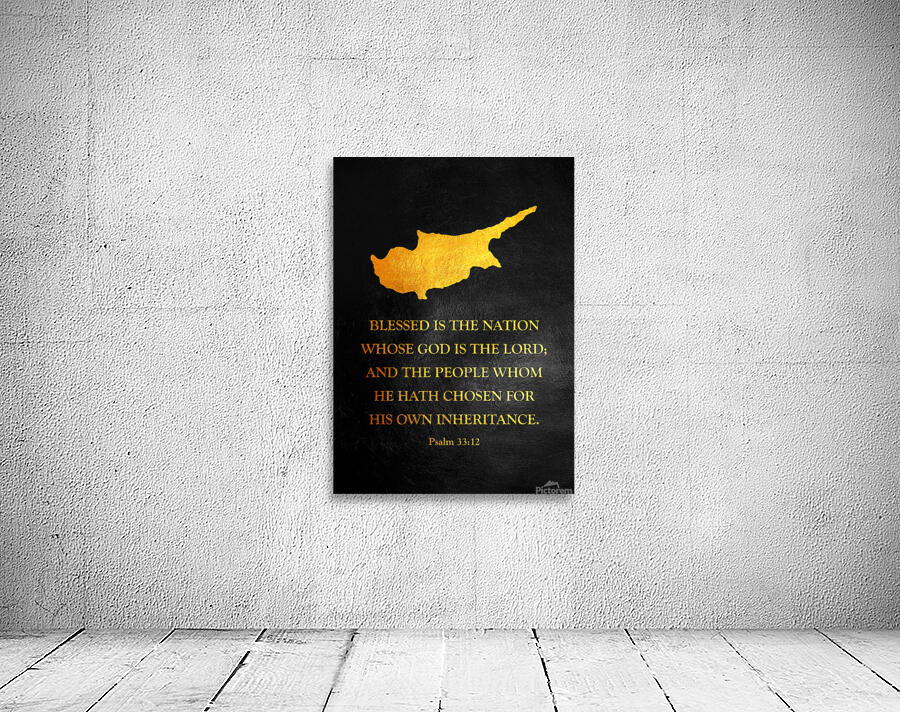 Cyprus Gold Map Wall Art Wall Preview