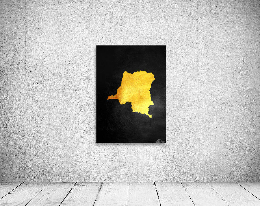 Congo Gold Map Wall Art Wall Preview
