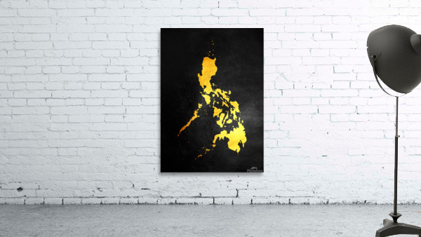 Philippines gold map Wall Preview