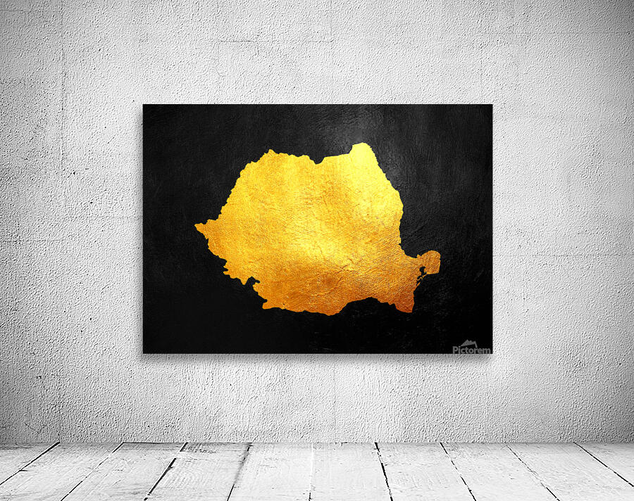 romania gold map Wall Preview