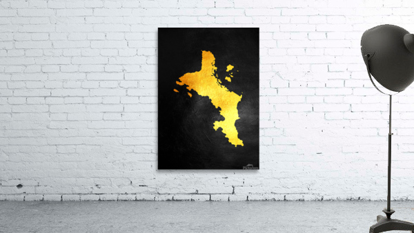 seychelles gold map Wall Preview