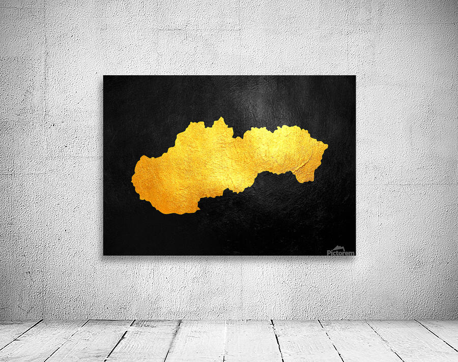 slovakia gold map Wall Preview
