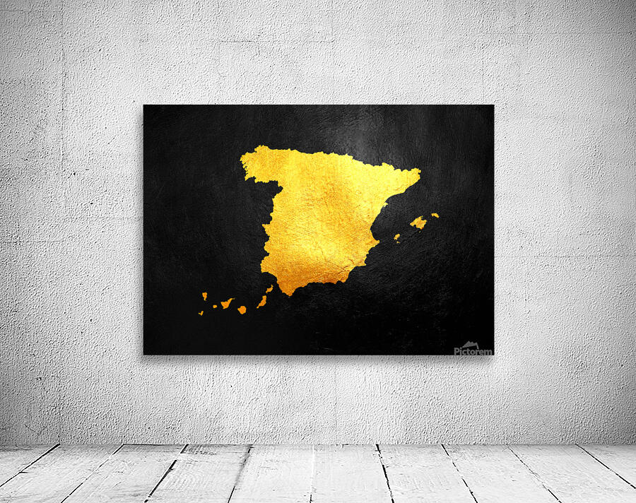 spain gold map Wall Preview