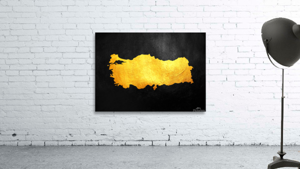 turkey gold map Wall Preview