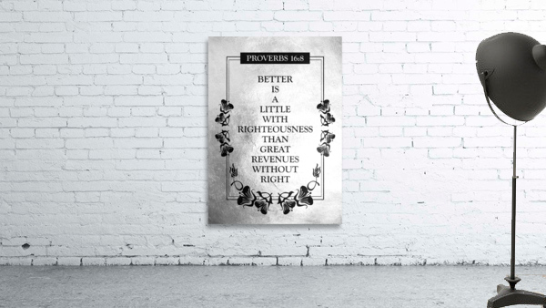 Proverbs 16:8 Bible Verse Wall Art Wall Preview