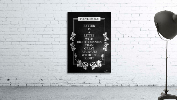 Proverbs 16:8 Bible Verse Wall Art Wall Preview