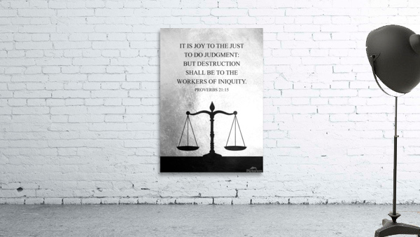 Proverbs 21:15 Bible Verse Wall Art Wall Preview
