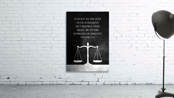 Proverbs 21:15 Bible Verse Wall Art Wall Preview