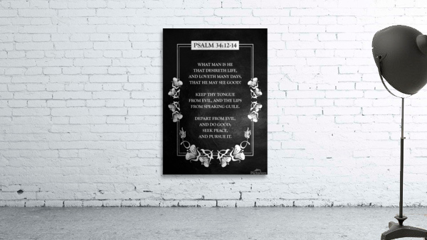 Psalm 34:12-14 Bible Verse Wall Art Wall Preview