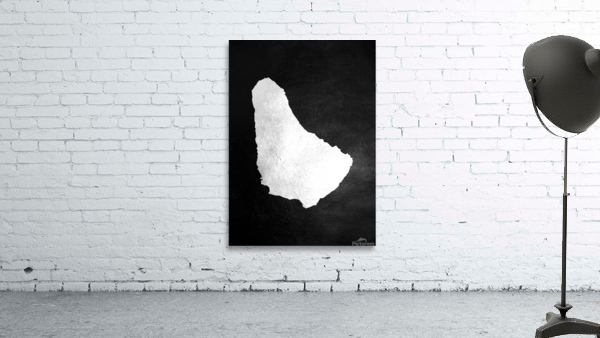 Barbados Silver Map Wall Art Wall Preview