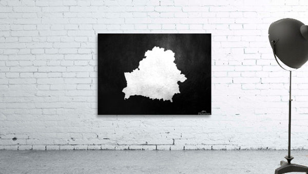 Belarus Silver Map Wall Art Wall Preview