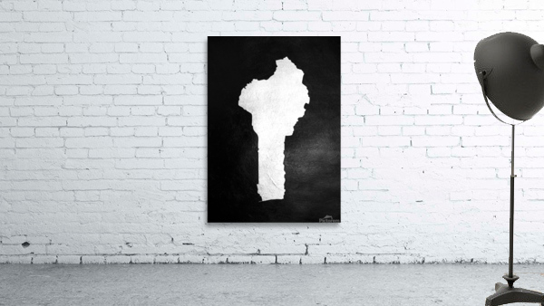 Benin Silver Map Wall Art Wall Preview