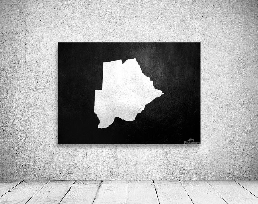 Botswana Silver Map Wall Art Wall Preview