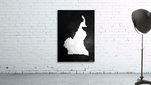 Cameroon Silver Map Wall Art Wall Preview