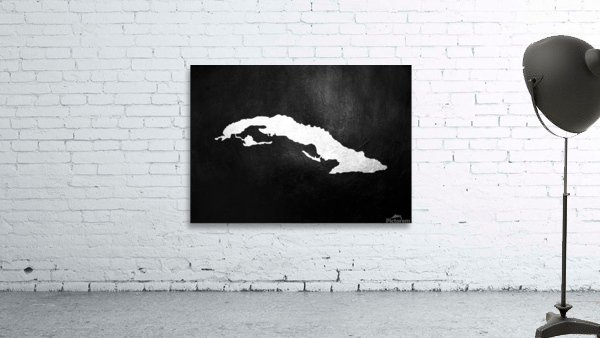 Cuba Silver Map Wall Art Wall Preview