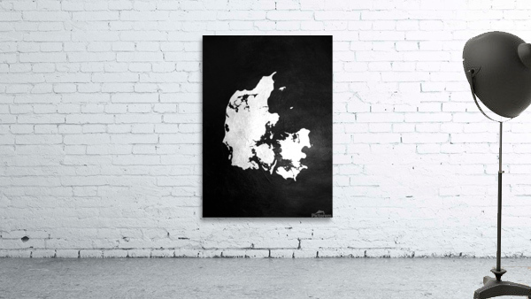 Denmark Silver Map Wall Art Wall Preview
