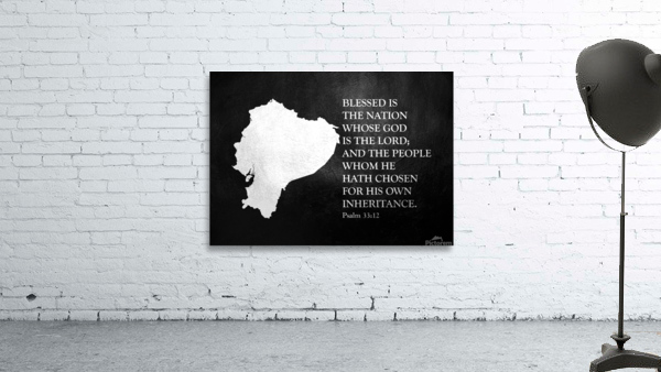 Ecuador Silver Map Wall Art Wall Preview