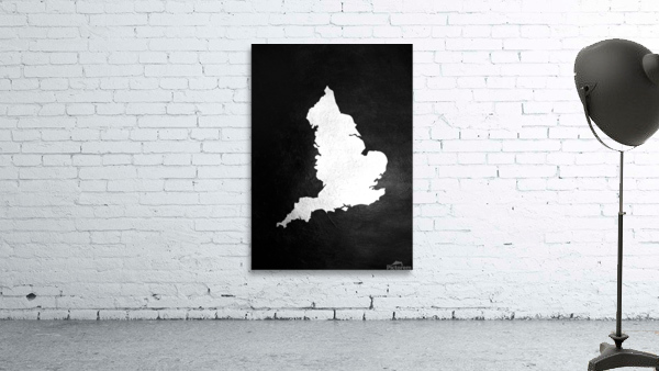 England Silver Map Wall Art Wall Preview