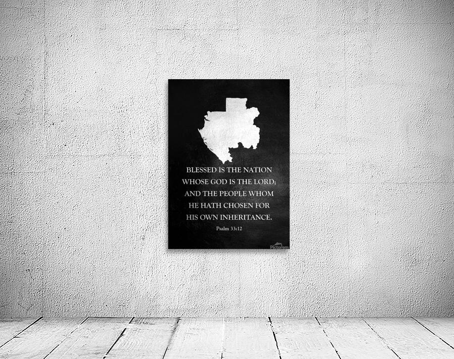 Gabon Silver Map Wall Art Wall Preview