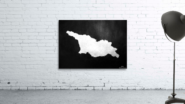 Georgia Silver Map Wall Art Wall Preview