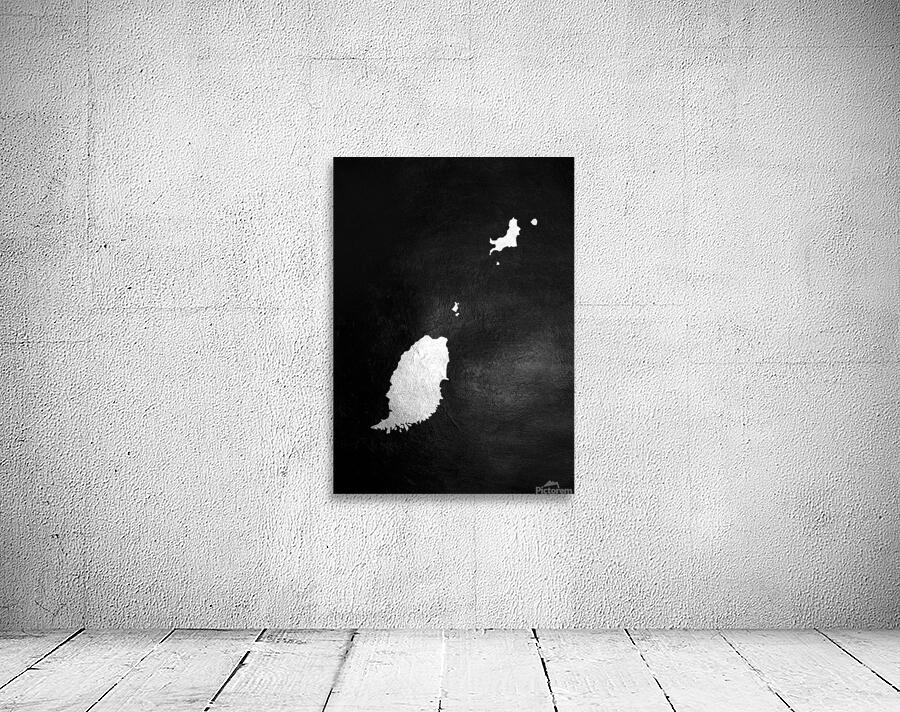 Grenada Silver Map Wall Art Wall Preview