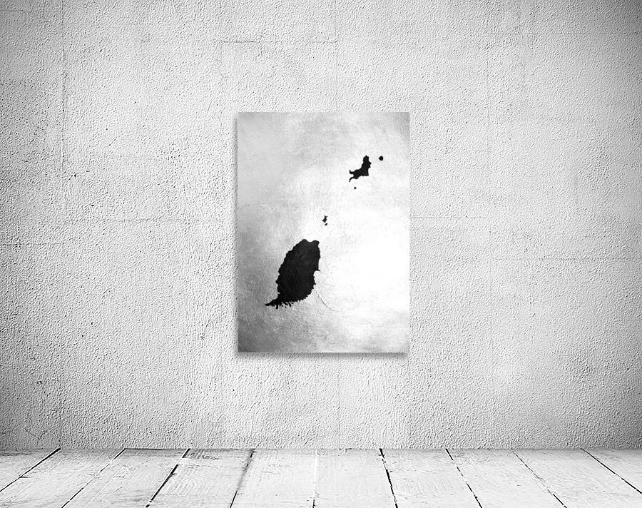 Grenada Charcoal Map Wall Art Wall Preview