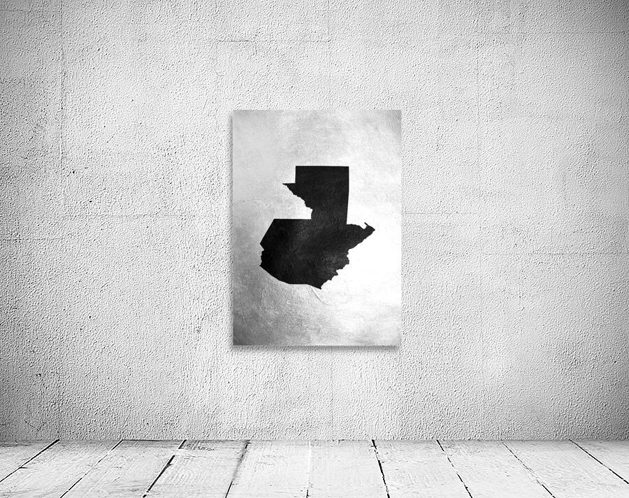 Guatemala Charcoal Map Wall Art Wall Preview